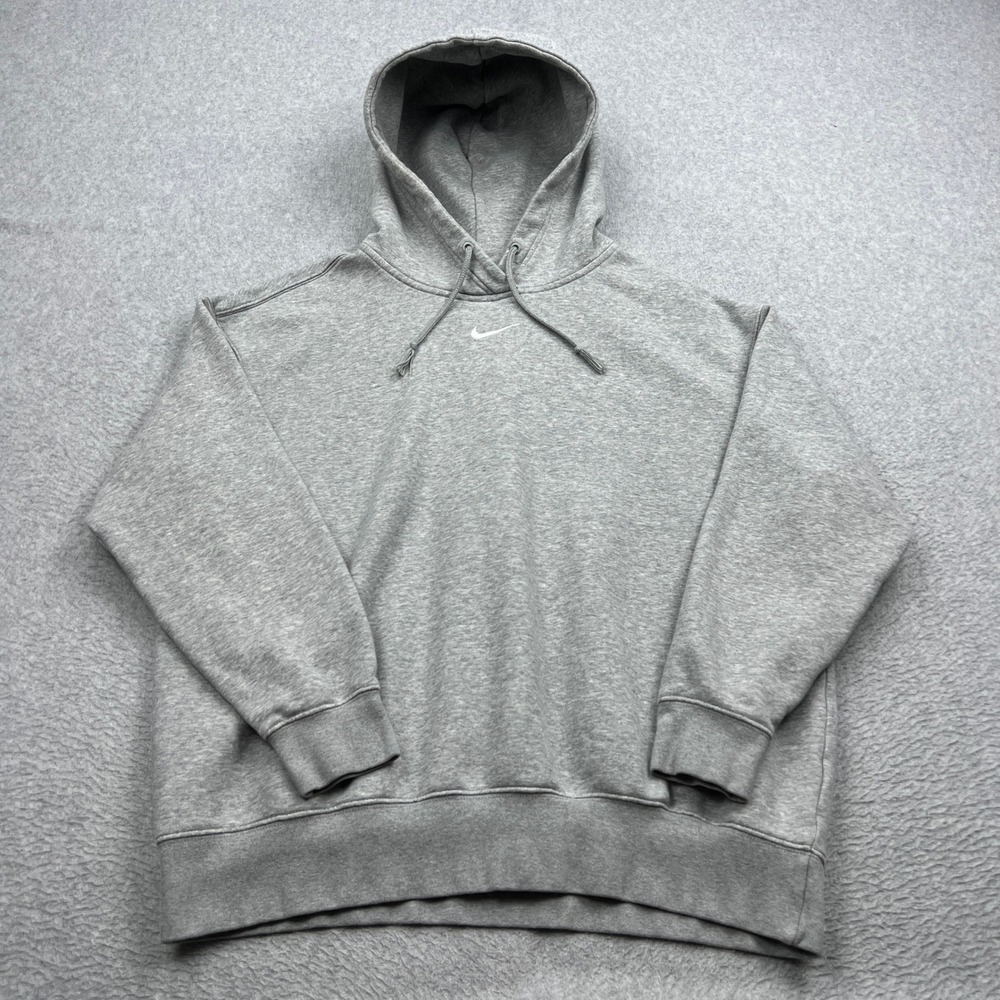 Nike Phoenix Fleece Oversized Pullover Hoodie Womens Small Gray Loose Sweatshirt